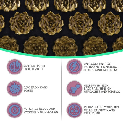 Acupressure Yoga Mat Kuznetsovs Applicator Cushion Sensi Massage Body Needles With Spikes Pillow Fo