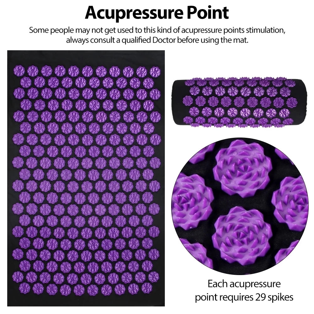 Acupressure Yoga Mat Kuznetsovs Applicator Cushion Sensi Massage Body Needles With Spikes Pillow Fo