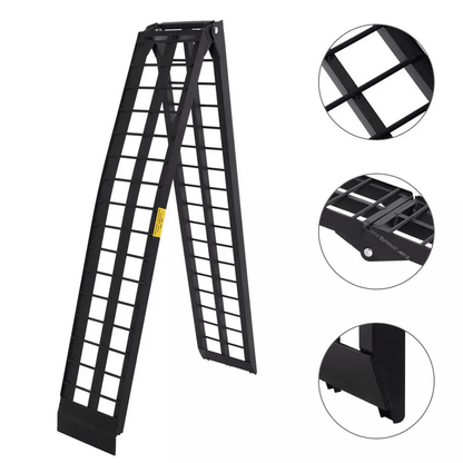 Pair Of 10ft Folding Aluminum Arch ATV Ramps  Lightweight Portable 1200 Lbs Capacity 5