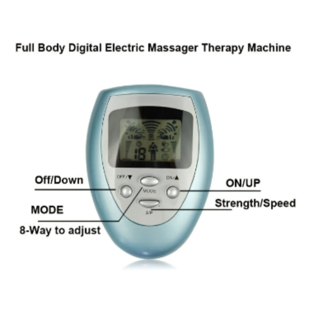 Micro Current Full Body Electric Massager 8 Modes with LED Display for Pain Relief  Muscle Relaxat