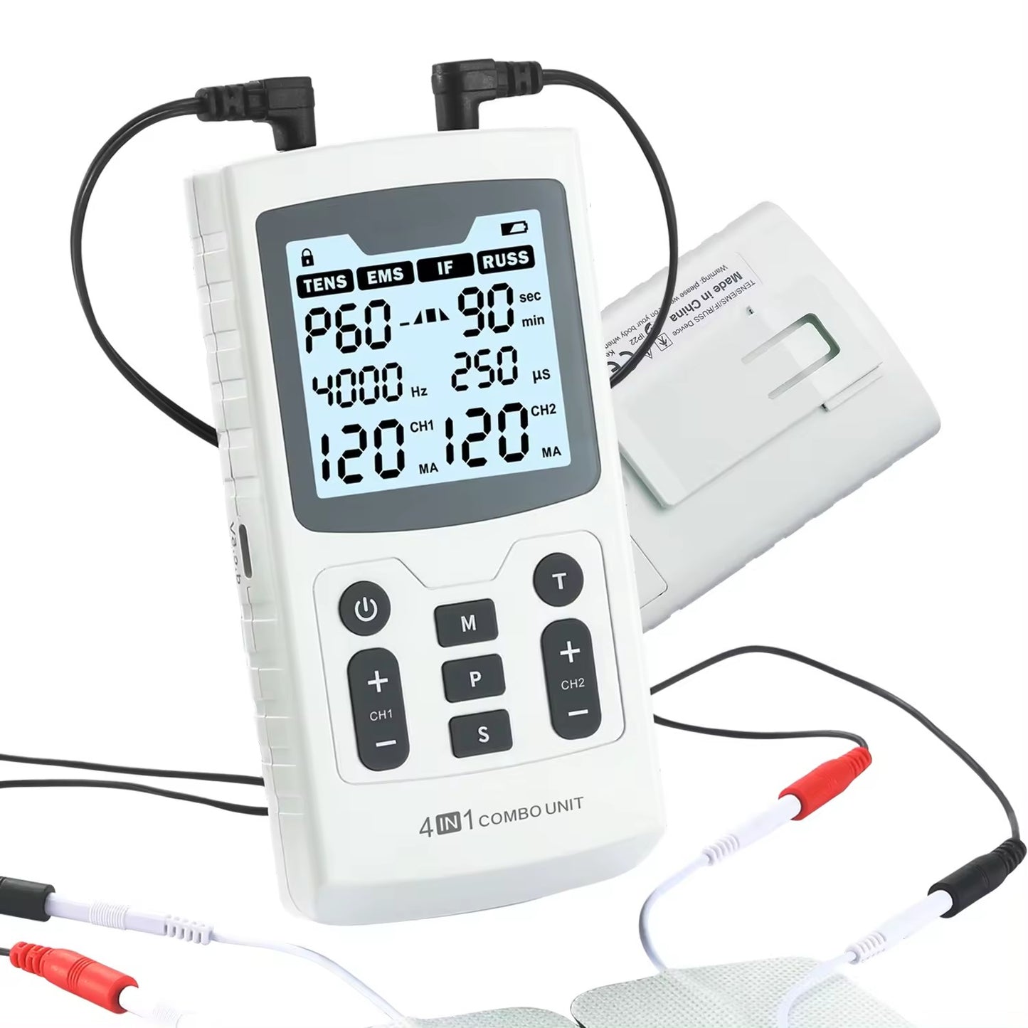 4in1 Electric Muscle Stimulator EMS IFT RUSS  TENS HighFrequency Physiotherapy Device