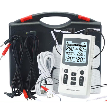 4in1 Electric Muscle Stimulator EMS IFT RUSS  TENS HighFrequency Physiotherapy Device