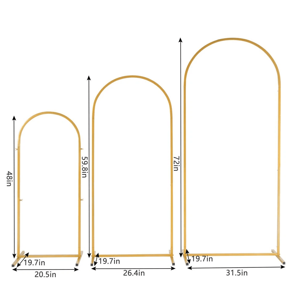 Gold Metal Arch Backdrop Stand Wedding Party  Event Decoration 5