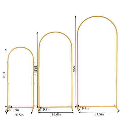 Gold Metal Arch Backdrop Stand Wedding Party  Event Decoration 5