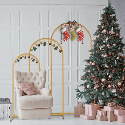 Gold Metal Arch Backdrop Stand, Wedding, Party & Event Decoration