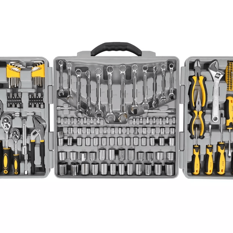 205 PCS Tool Set Mechanics Tool Kit With Wrenches Sockets  Hand Tools In Grey Case  Home Garage Car 2