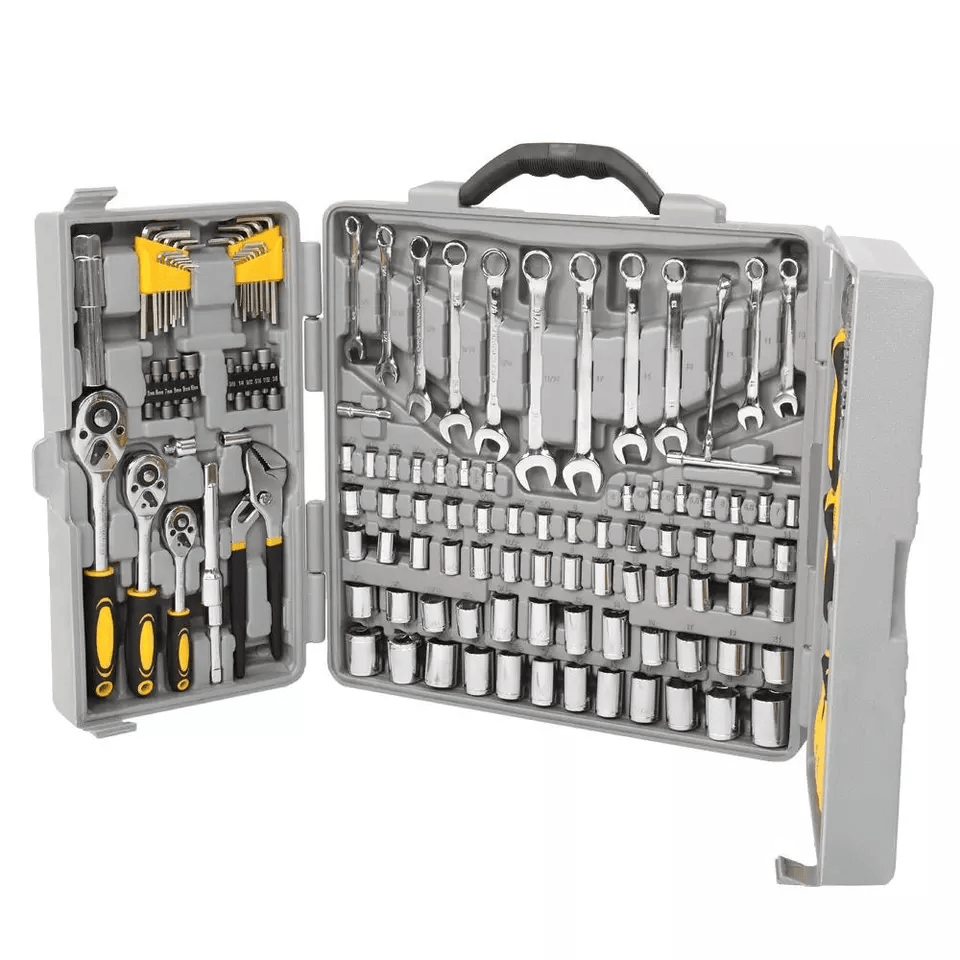 205 PCS Tool Set Mechanics Tool Kit With Wrenches Sockets  Hand Tools In Grey Case  Home Garage Car 5