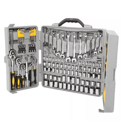 205 PCS Tool Set Mechanics Tool Kit With Wrenches Sockets  Hand Tools In Grey Case  Home Garage Car 5