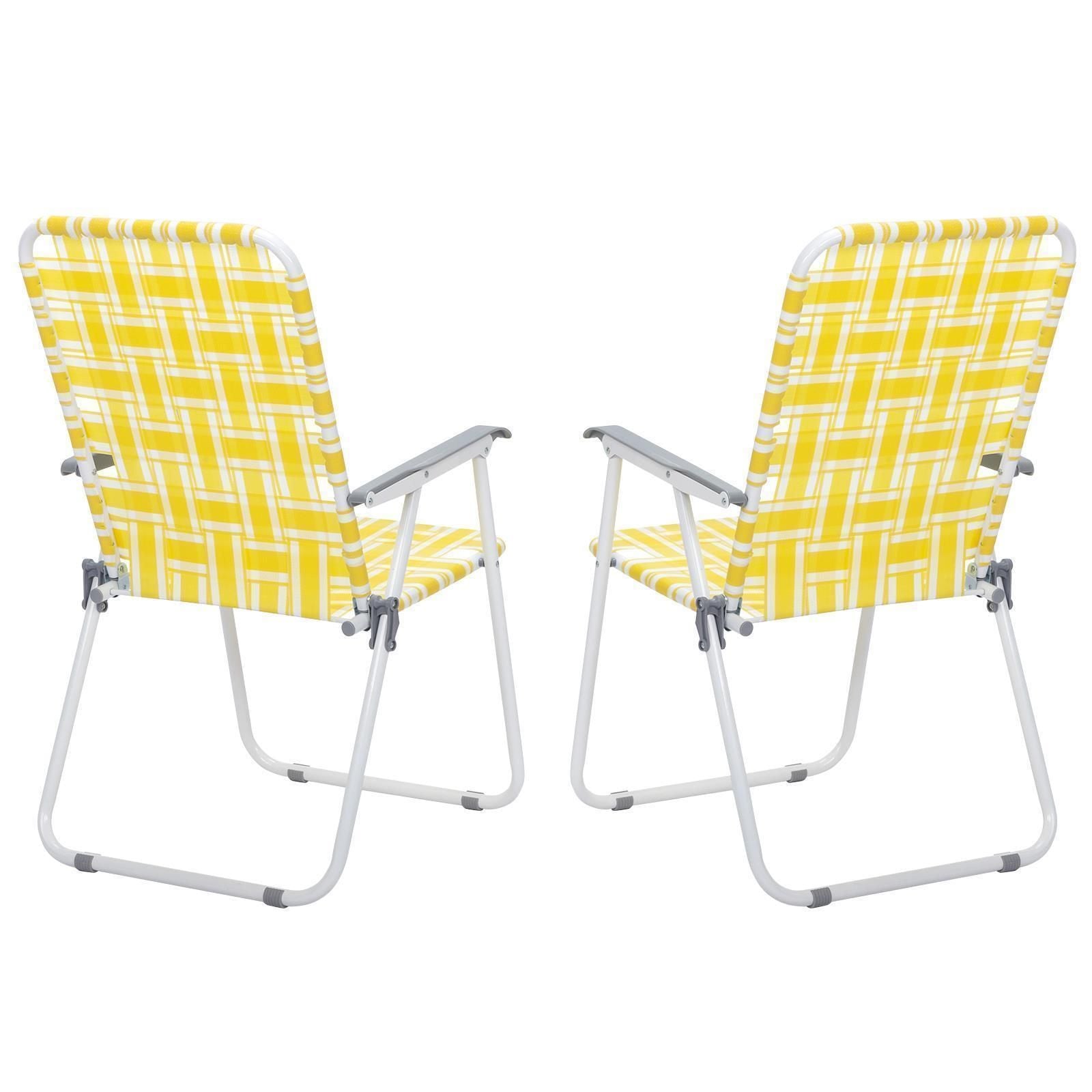 Folding Web Chair Lightweight Beach Lawn  Patio Chairs With Webbed Strap Design Portable Outdoor Se 2