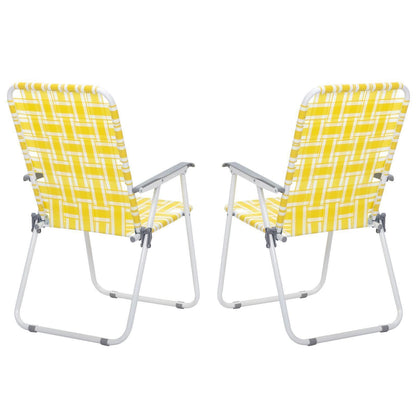 Folding Web Chair Lightweight Beach Lawn  Patio Chairs With Webbed Strap Design Portable Outdoor Se 2