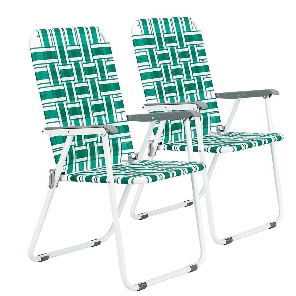 Folding Web Chair Lightweight Beach Lawn  Patio Chairs With Webbed Strap Design Portable Outdoor Se 4