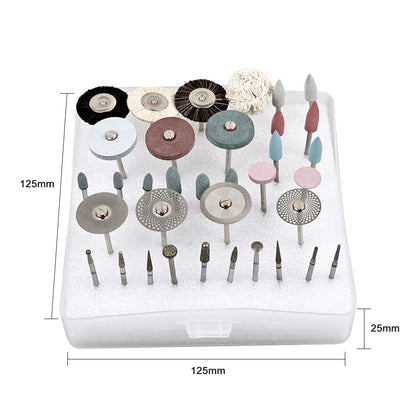 Comprehensive Dental Lab HP Kit 35Piece Polishing Set with Diamond Burs  Brushes for Ceramic  Po