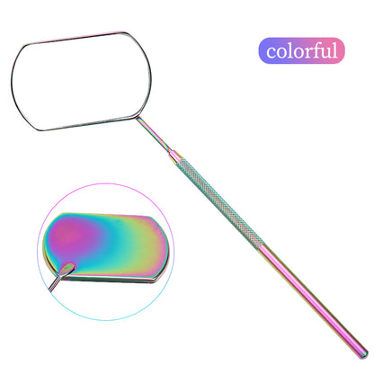 Stainless Steel Eyelash Checking Mirror Portable Lash Lifting  Extension Tech Tool