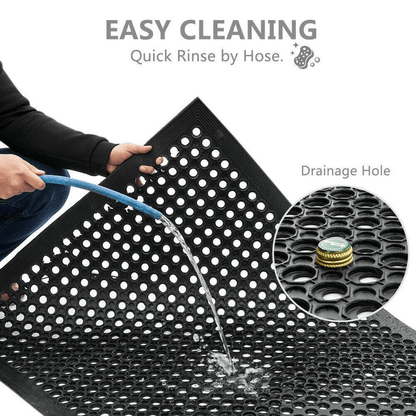 36 X 60 HeavyDuty Black Commercial AntiFatigue Floor Mat  NonSlip Rubber Drainage Mat For IndoorOut 2