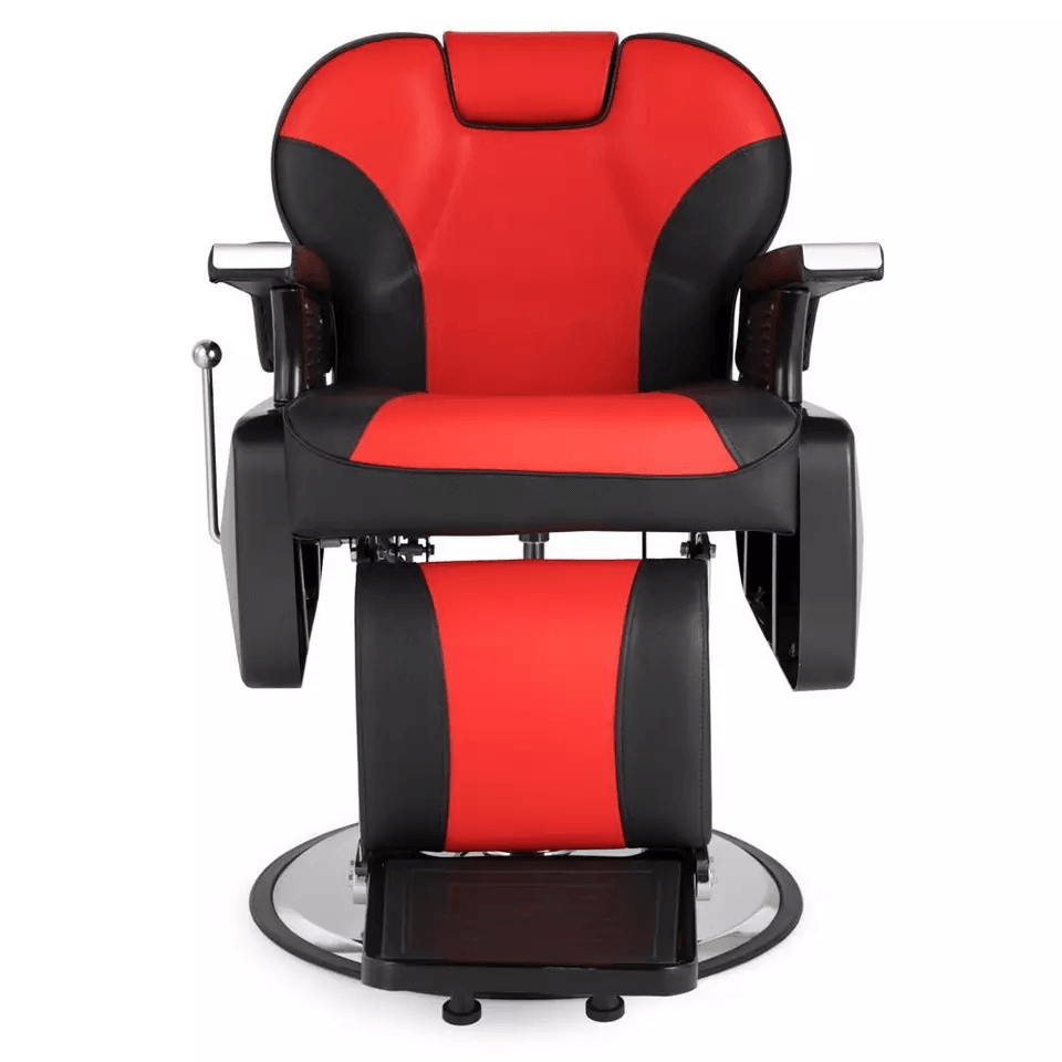 All Purpose Hydraulic Recline Barber Chair Black  Red Salon Beauty Equipment 1