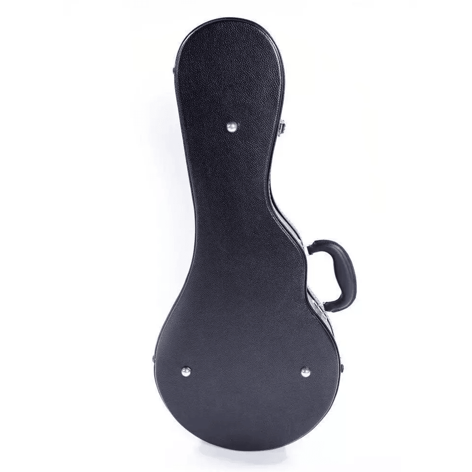 Glarry FStyle Mandolin Case  Microgroove Pattern HighClass Leather Black Hardshell Protection 1
