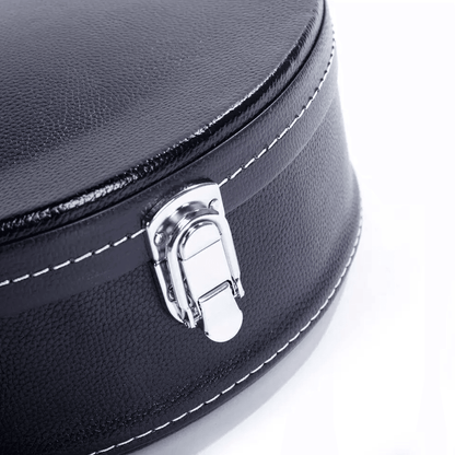 Glarry FStyle Mandolin Case  Microgroove Pattern HighClass Leather Black Hardshell Protection 2