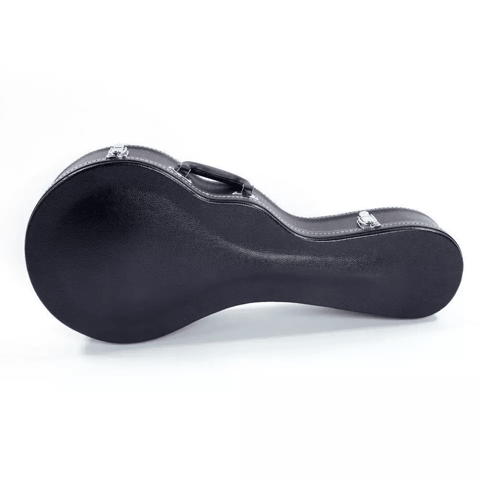Glarry FStyle Mandolin Case  Microgroove Pattern HighClass Leather Black Hardshell Protection 4