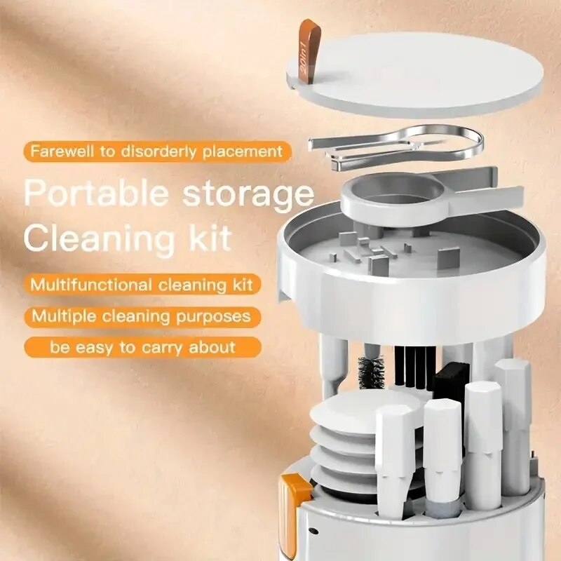 Comprehensive 20in1 Cleaning Kit MultiFunction Brush Set for Keyboard Earbuds Laptop Phone