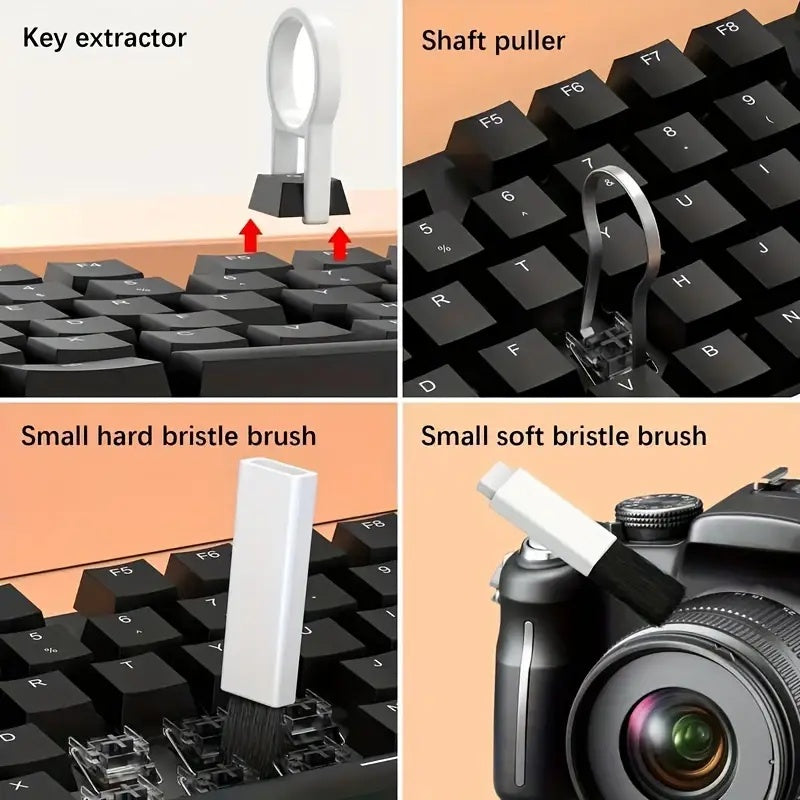 Comprehensive 20in1 Cleaning Kit MultiFunction Brush Set for Keyboard Earbuds Laptop Phone