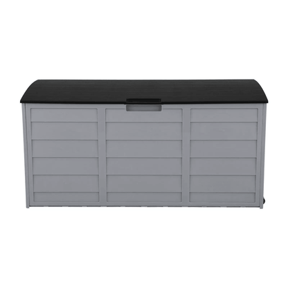 Garden Storage Box With Wheels Black Outdoor Tool Chest  Cushion Organizer 1