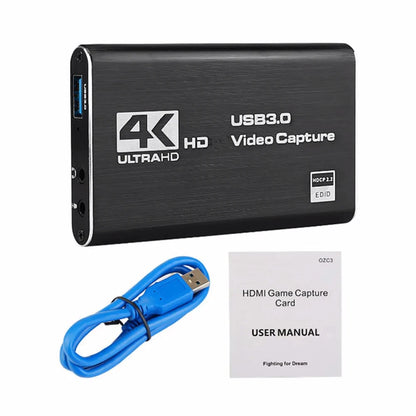 USB 30 4K 1080p 60fps Video Capture Card HD HDMI Recorder for Live Streaming  Gaming