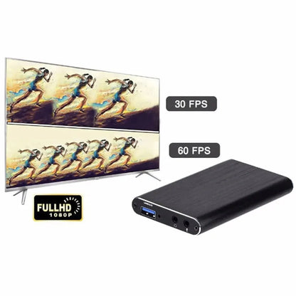 USB 3.0 4K 1080p 60fps Video Capture Card, HD HDMI Recorder for Live Streaming & Gaming