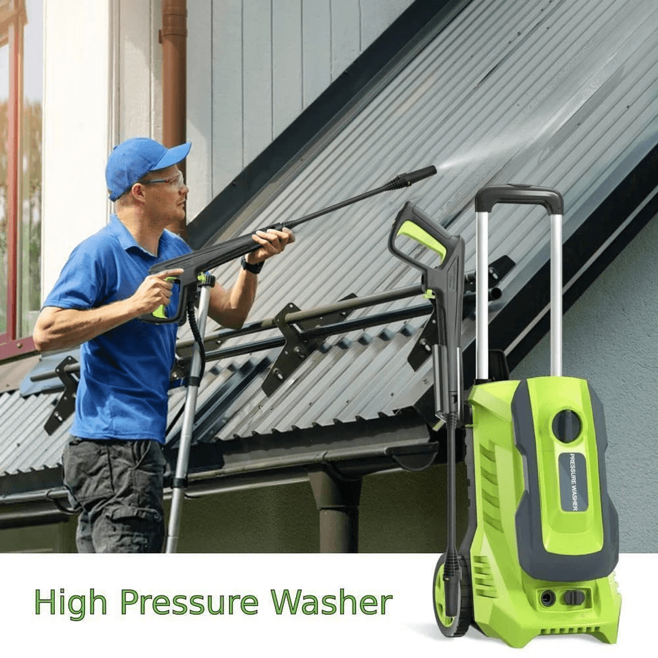 Electric High Pressure Washer Max QuickConnect Nozzles Telescopic Handle Foam Cannon Heavy Duty Pow