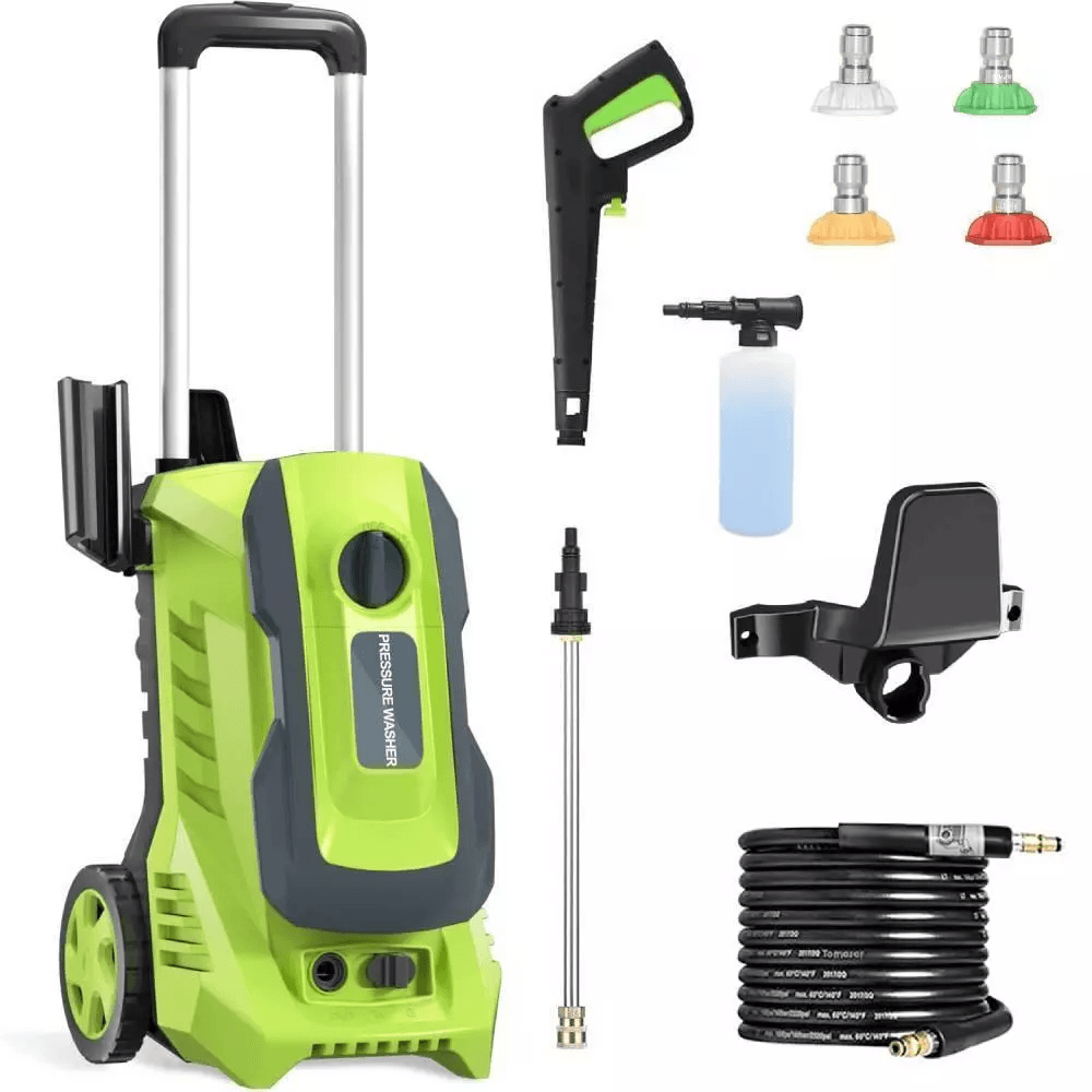 Electric High Pressure Washer Max, Quick-Connect Nozzles, Telescopic Handle, Foam Cannon, Heavy Duty Power Washer