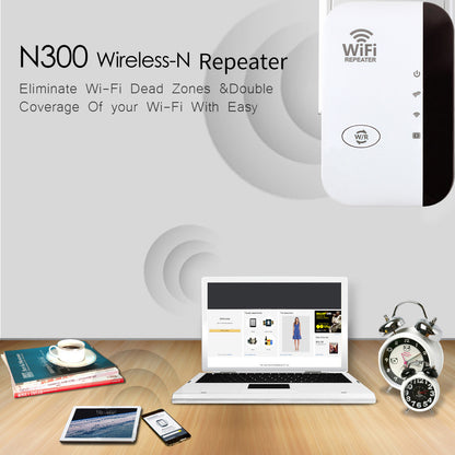 Wireless WiFi Repeater 300Mbps 24GHz Range Booster  Network Expander 80211NBG