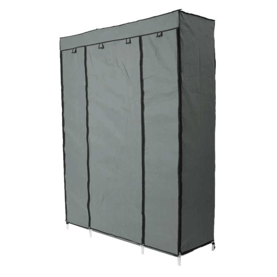 Portable Closet Wardrobe Organizer With Shelves Clothes  Pants Rack Storage Solution 1