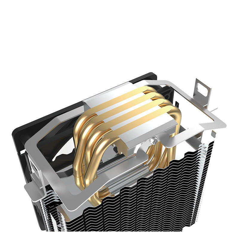 CPU Cooler with 4 Heat Pipes 3PIN PWM Silent RGB Fan Compatible with Intel  AMD
