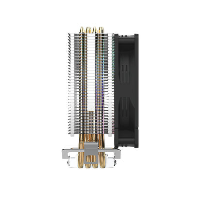 CPU Cooler with 4 Heat Pipes 3PIN PWM Silent RGB Fan Compatible with Intel  AMD