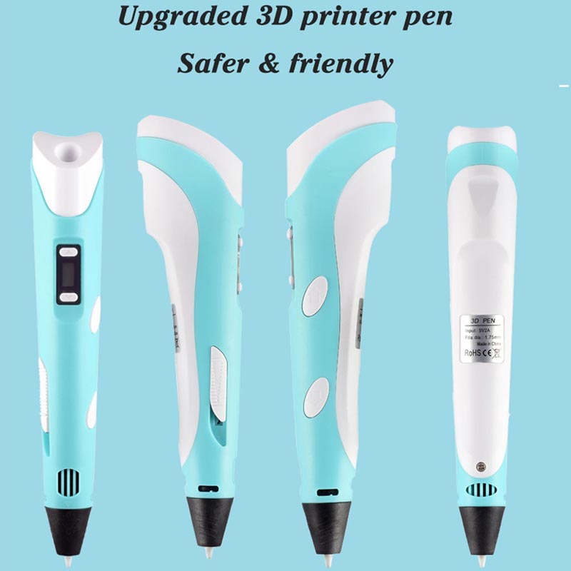 3D Pen with LCD Screen Safe PLA Drawing  Printing Pen for Kids DIY Art Perfect Christmas  Birthd