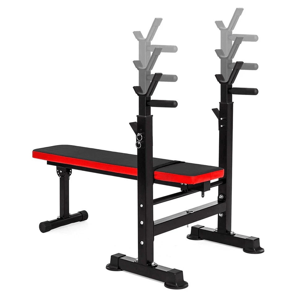 BalanceFrom Adjustable Workout Station With Squat Rack Multifunctional Home Gym Bench For Strength  3