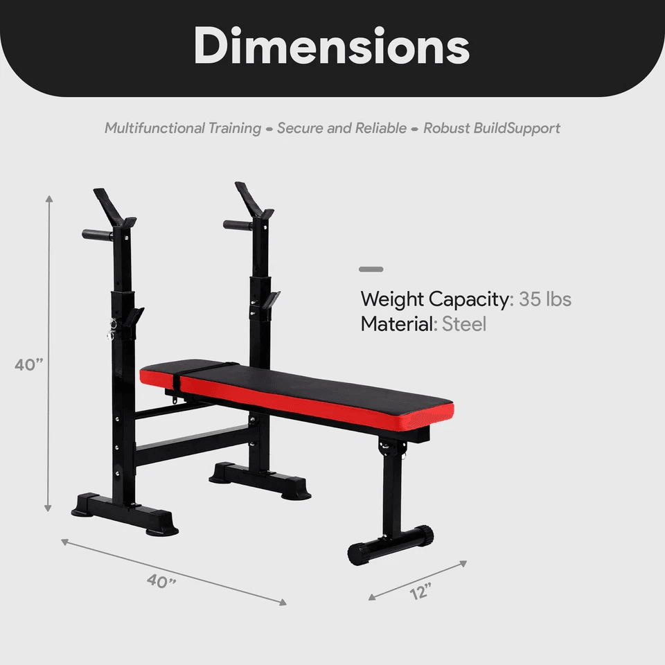 BalanceFrom Adjustable Workout Station With Squat Rack Multifunctional Home Gym Bench For Strength  6
