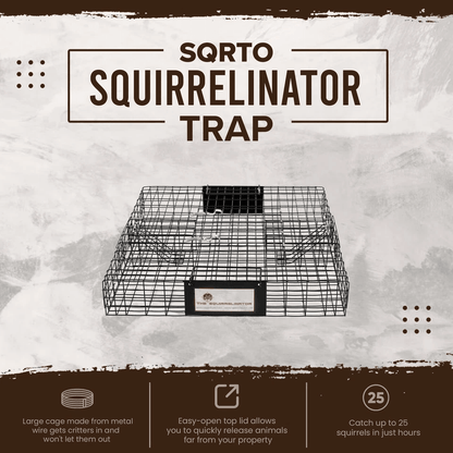 Humane Rugged Ranch SQRTO Squirrelinator Trap Large CatchMor Live Animal Cage With Dual Doors For S 1