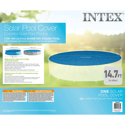 Intex Round Easy Set Blue Solar Cover For Swimming Pools  Pool Cover 1