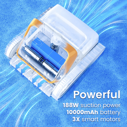 SMOROBOT Tank Cordless Robotic Pool Vacuum Rechargeable Cleaner For Inground Pools Wall  Waterline  3
