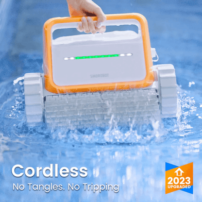 SMOROBOT Tank Cordless Robotic Pool Vacuum Rechargeable Cleaner For Inground Pools Wall  Waterline  2