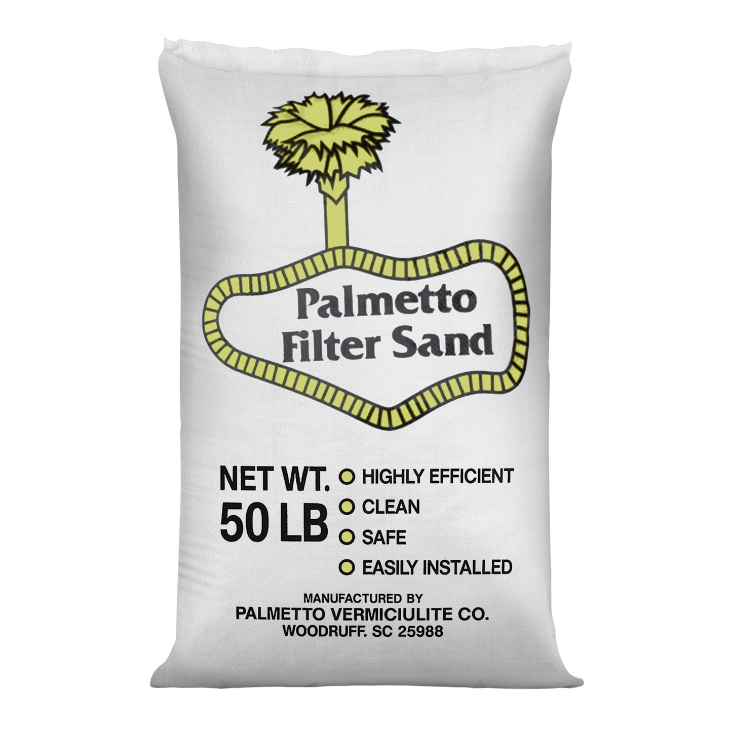 Palmetto Filter Sand for Residential and Commercial Pool Sand Filters, Premium Grade Natural Pool Filter Media