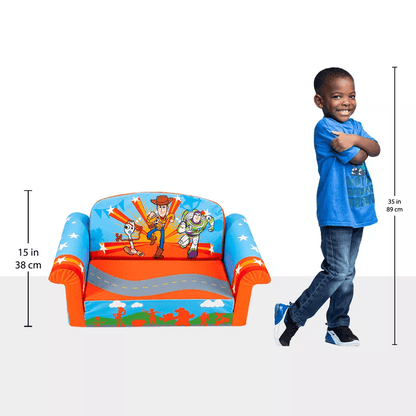 Toy Story Marshmallow Furniture Kids Flip Open Foam Sofa Bed Toddler Couch  Sleeper Compressed  Por 4