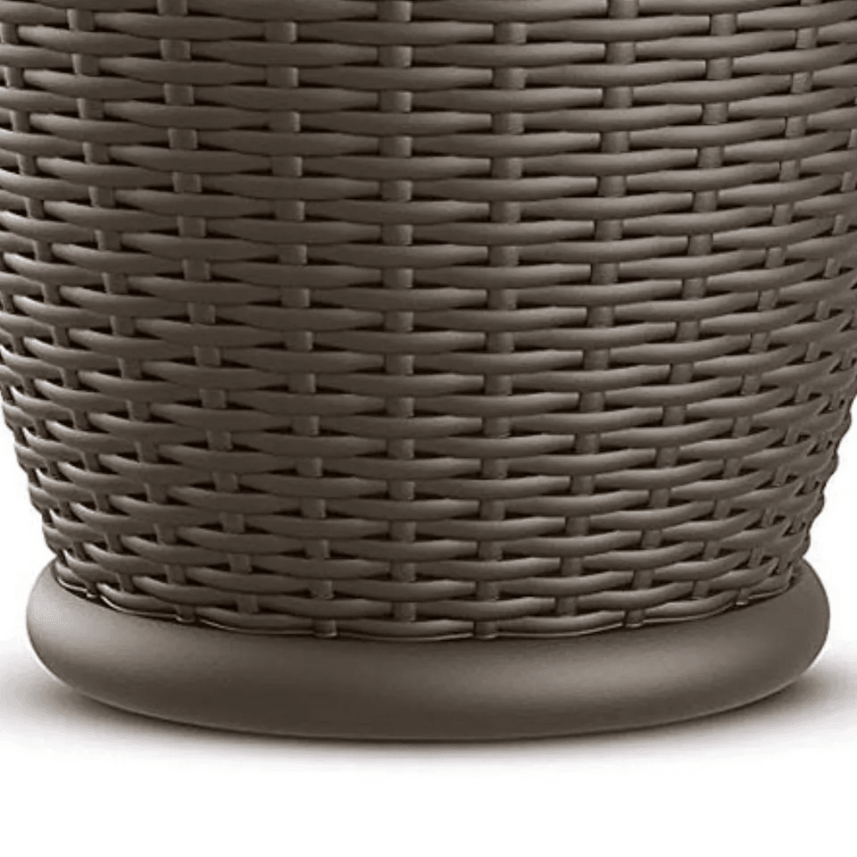 Suncast Willow 18 Decorative Wicker Patio Planter Pots Indoor Outdoor Resin Flower Containers 4