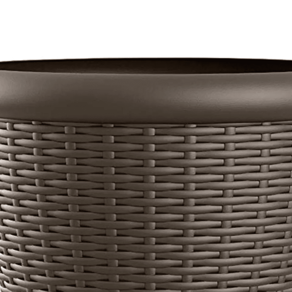 Suncast Willow 18 Decorative Wicker Patio Planter Pots Indoor Outdoor Resin Flower Containers 5