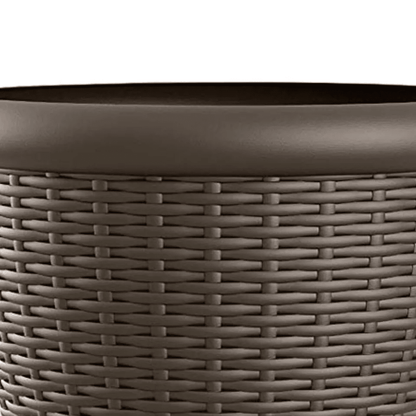 Suncast Willow 18 Decorative Wicker Patio Planter Pots Indoor Outdoor Resin Flower Containers 5