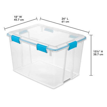HeavyDuty Sterilite Clear Stackable Storage Box With Gasket Seal  Latching Lid Dustproof Container  10