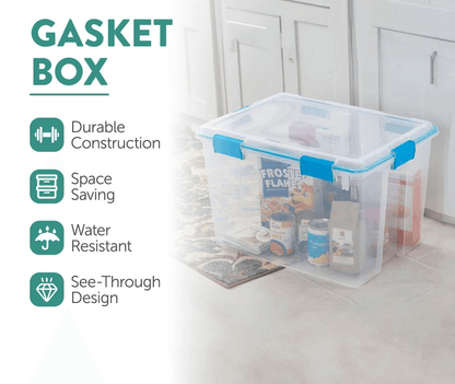 HeavyDuty Sterilite Clear Stackable Storage Box With Gasket Seal  Latching Lid Dustproof Container  1