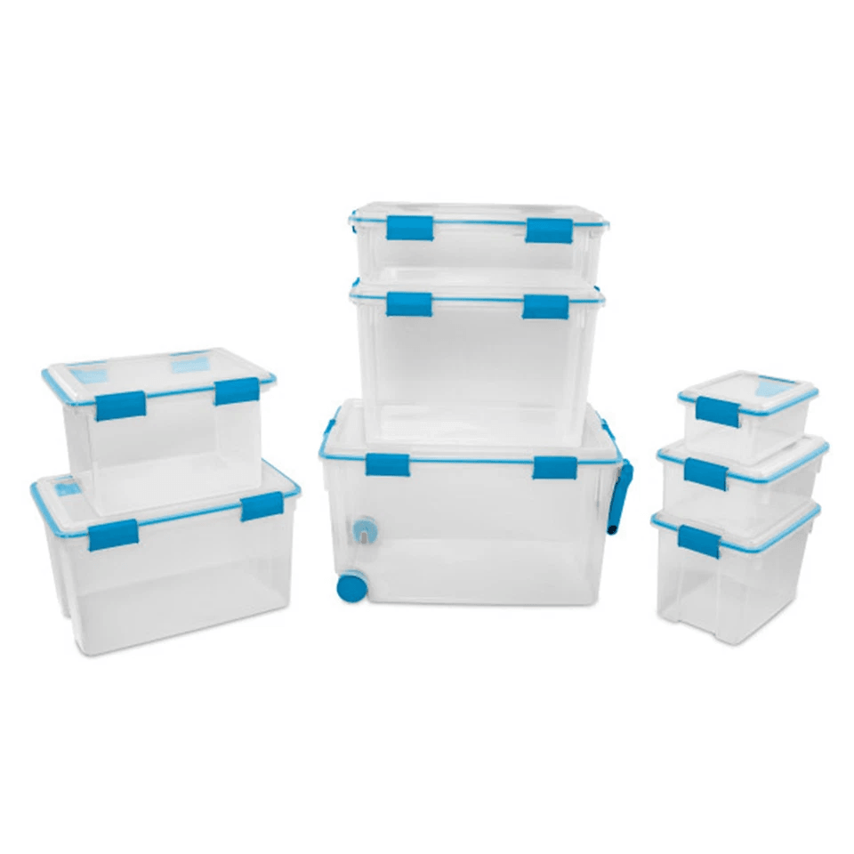 HeavyDuty Sterilite Clear Stackable Storage Box With Gasket Seal  Latching Lid Dustproof Container  6