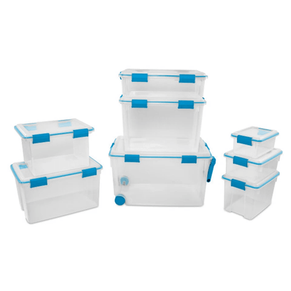 HeavyDuty Sterilite Clear Stackable Storage Box With Gasket Seal  Latching Lid Dustproof Container  6