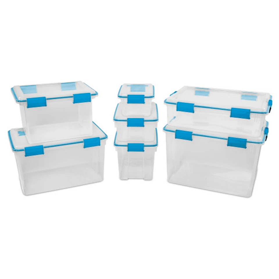 HeavyDuty Sterilite Clear Stackable Storage Box With Gasket Seal  Latching Lid Dustproof Container  7